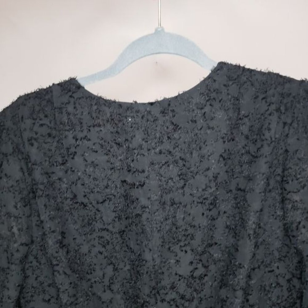 NWT WAYF Rae Puff Sleeve Rouche‎ Textured Mini Dres - Picture 8 of 14